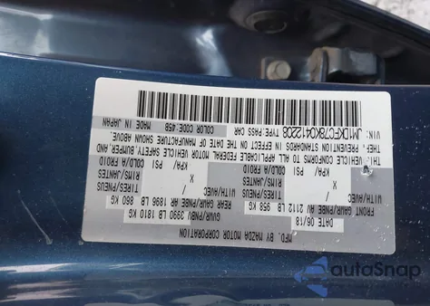 2019 Mazda Cx-3 Touring из США, поврежденный, VIN JM1DKFC78K0412208